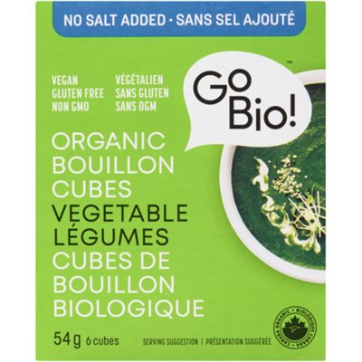 GoBio! Cubes de Bouillon Biologique Légumes 6 Cubes 54 g GoBio! Cubes de Bouillon Biologique Légumes 6 Cubes 54 g