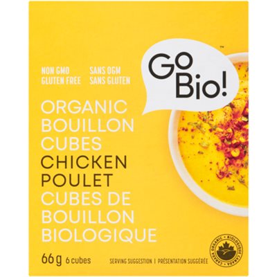 GoBio! Cubes de Bouillon Biologique Poulet 6 Cubes 66 g