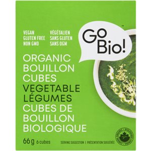 GoBio! Cubes de Bouillon Biologique Légumes 6 Cubes 66 g
