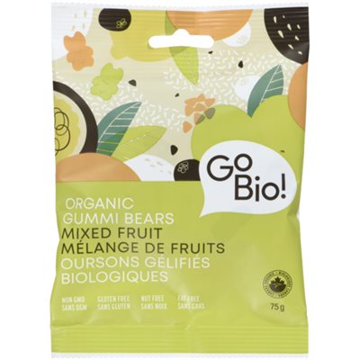 GoBio! Organic Gummi Bears Mixed Fruit 75 g