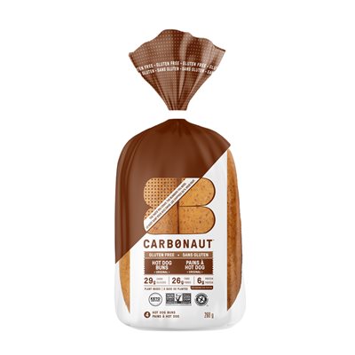 Carbonaut pains à hotdog faible en glucide 6ct 260g Carbonaut pains à hotdog faible en glucide 6ct 260g