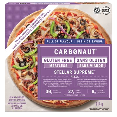 CARBONAUT PIZZA SUPRÊME SANS GLUTEN 414g CARBONAUT PIZZA SUPRÊME SANS GLUTEN 414g