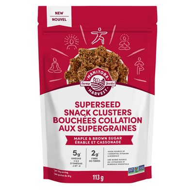 Manitoba Harvest Bouchées aux supergraines érable et cassonade 113g Manitoba Harvest Bouchées aux supergraines érable et cassonade 113g