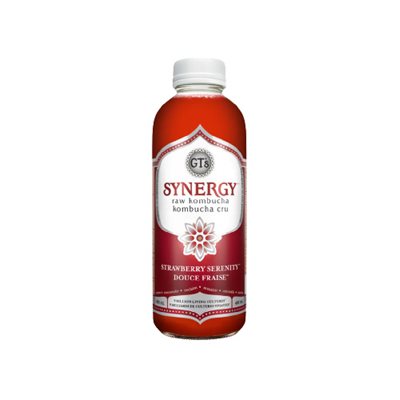 GT'S Synergy Kombucha cru douce fraise 480ml GT'S Synergy Kombucha cru douce fraise 480ml