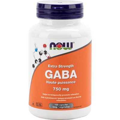 Now Gaba Extrait Puissance Extra 750Mg 100un Now Gaba Extrait Puissance Extra 750Mg 100un