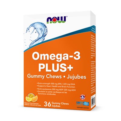 NOW OMEGA 3 PLUS JUJUBES 36UN