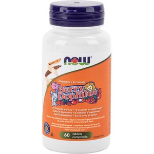 Now Kids Probiotique 2 milliards de probiotiques actifs à mâcher 60un