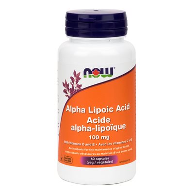 Now Alpha Lipoic Acid 100mg + Vit E, Vit C 60vcap 