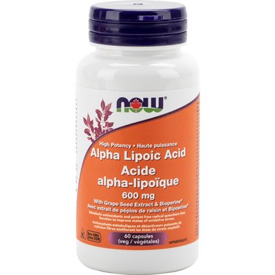 Now Acides Alpha Lipoique 600Mg 60Vcaps Now Acides Alpha Lipoique 600Mg 60Vcaps