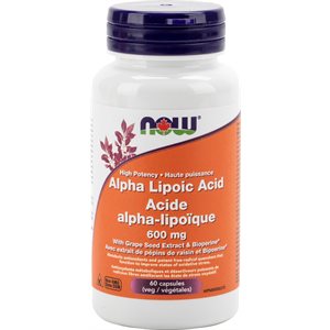 Now Acides Alpha Lipoique 600Mg 60Vcaps