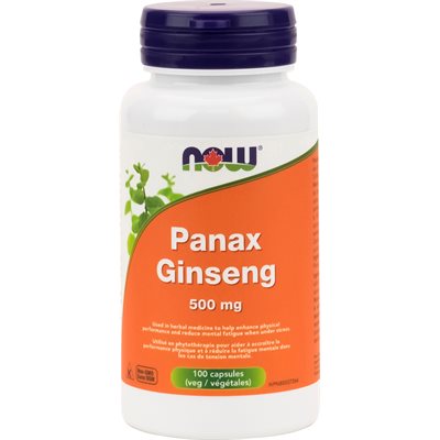 Now Panax Ginseng Ext 500mg 100cap 