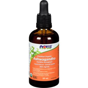 Now Organic Ashwagandha 500Mg 59Ml