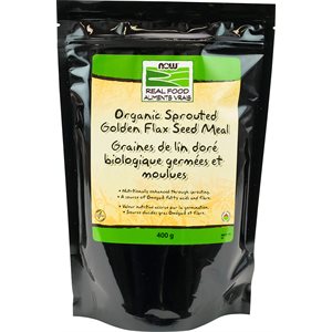 Now Organic Sprouted Golden Flax Seed Meal 400g 