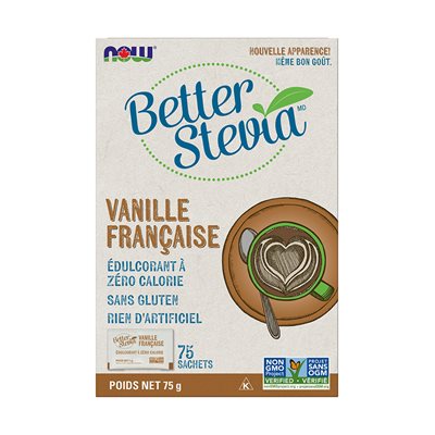 Now Stevia Extract Packets (Fr. Vanilla) 75S