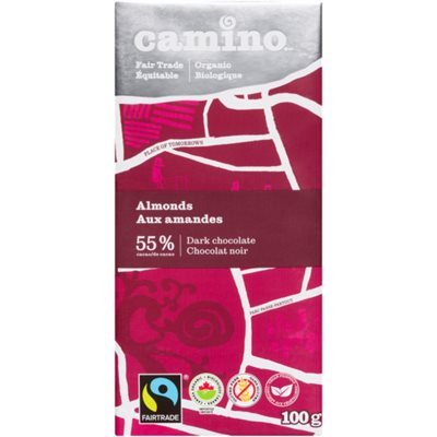 Camino Chocolat Noir aux Amandes 100 g Camino Chocolat Noir aux Amandes 100 g
