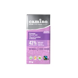 Camino Tablette de chocolat style au lait chocol-avoine crémeux 80g