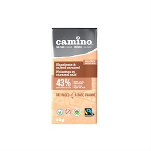 Camino Tablette de chocolat style au lait noisettes et caramel salé 80g