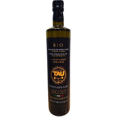 TAU Huile d'olive extra vierge biologique extraite à froid 750 ml TAU Huile d'olive extra vierge biologique extraite à froid 750 ml