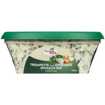 Fontaine Santé Trempette aux épinards Original 420 g Fontaine Santé Trempette aux épinards Original 420 g