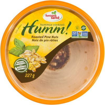 Fontaine Santé Humm! Hummus Cocktail Noix de Pin Rôties 227 g Fontaine Santé Humm! Hummus Cocktail Noix de Pin Rôties 227 g