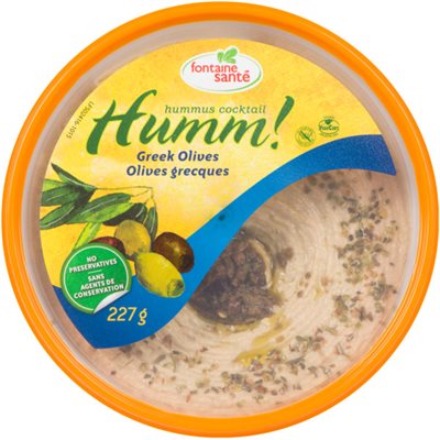 Fontaine Santé Humm! Hummus Cocktail Olives Grecques 227 g Fontaine Santé Humm! Hummus Cocktail Olives Grecques 227 g