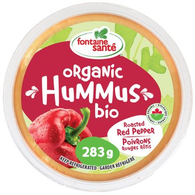 Fontaine Santé Hummus Bio Poivrons Rouges Rôtis 283g Fontaine Santé Hummus Bio Poivrons Rouges Rôtis 283g