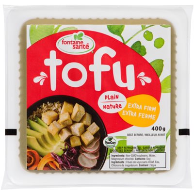 Fontaine Santé Tofu Nature Extra Ferme 400 g Fontaine Santé Tofu Nature Extra Ferme 400 g