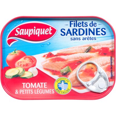 Saupiquet Fillets of Sardines the Tomato with Small Vegetables 100 g 