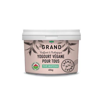 Maison Le Grand Yogourt Végane Biologique - Thé Matcha 454g Maison Le Grand Yogourt Végane Biologique - Thé Matcha 454g