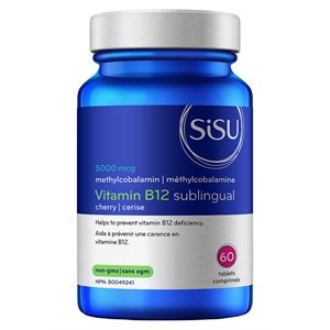 Sisu B12 5000 mcg - méthylcobalamine sublinguale, cerise 60un