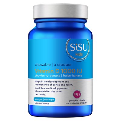 Sisu Vitamine D3 1000 UI fraise banane 90un Sisu Vitamine D3 1000 UI fraise banane 90un