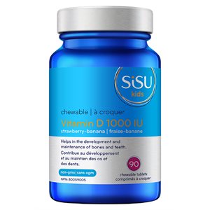 Sisu Vitamine D3 1000 UI fraise banane 90un