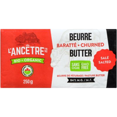 L'Ancêtre Beurre Sale 84% Bio 250g L'Ancêtre Beurre Sale 84% Bio 250g