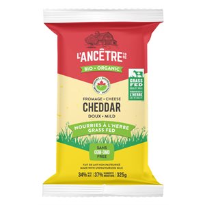 L'Ancetre Organic Grass fed Mild Cheddar Cheese 325G