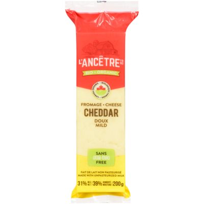 L'Ancêtre Fromage Cheddar Doux Bio 200g L'Ancêtre Fromage Cheddar Doux Bio 200g