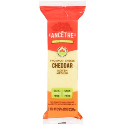 L'Ancêtre Fromage Cheddar Medium Bio 200g L'Ancêtre Fromage Cheddar Medium Bio 200g