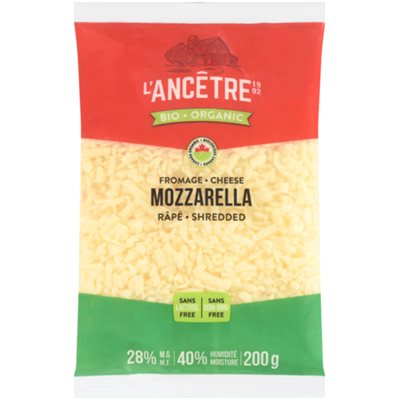 L'Ancêtre Fromage Mozzarella Râpé Bio 28% M.G. 200 g L'Ancêtre Fromage Mozzarella Râpé Bio 28% M.G. 200 g
