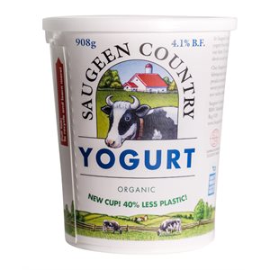 Saugeen Country Yogourt Nature Biologique A La Crème 908G