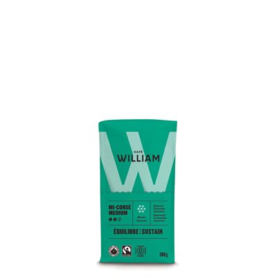 Café William Équilibre Mi-Corsé Bio Équitable Moulu 300G