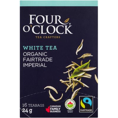 Four O'Clock Thé Blanc Biologique équitable Impérial 16 Sachets 24 g