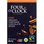 Four O'Clock Chai Organic Fairtrade Chocolate Spices 16 Teabags 35.2 g 35.2g