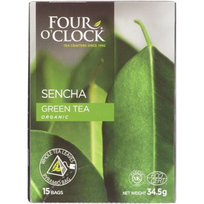 Four O'Clock Sencha Thé Vert Biologique 15 Sachets 34.5 g Four O'Clock Sencha Thé Vert Biologique 15 Sachets 34.5 g