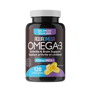 AquaOmega Omega-3 Balanced Arthritis and Brain Support 120softgels
