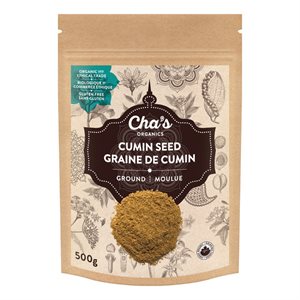 Cha's Organics Graines de cumin moulues bio 500 g