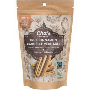 Cha's Organics Cannelle Véritable Bâtons bio 80 g
