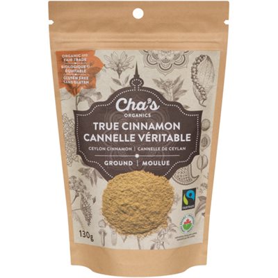 Cha's Organics Cannelle Véritable Moulue bio 130 g Cha's Organics Cannelle Véritable Moulue bio 130 g