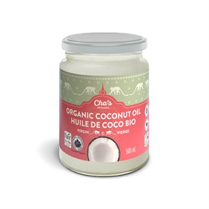 Cha's Organics Huile de coco vierge bio 500 ml