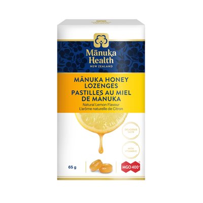 MANUKA HEALTH PASTILLES AU MIEL DE MANUKA ET CITRON MGO 400+ MANUKA HEALTH PASTILLES AU MIEL DE MANUKA ET CITRON MGO 400+