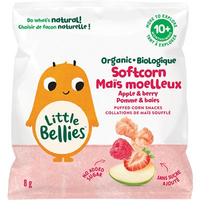 Little Bellies Mais Moeulleux Pomme & Baies 8g Little Bellies Mais Moeulleux Pomme & Baies 8g