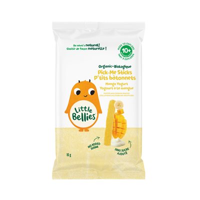 LITTLE BELLIES PETITS BATONNETS À LA MANGUE BIO 16GR LITTLE BELLIES PETITS BATONNETS À LA MANGUE BIO 16GR
